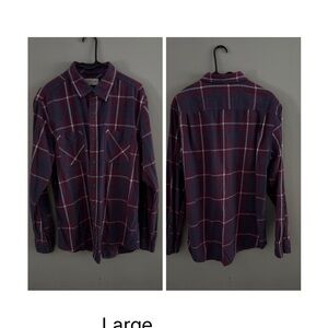 Weatherproof Men's Casual Plaid Shirt - Purple and White